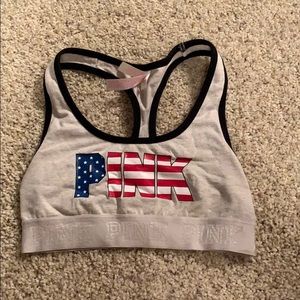 PINK razor back sports bra